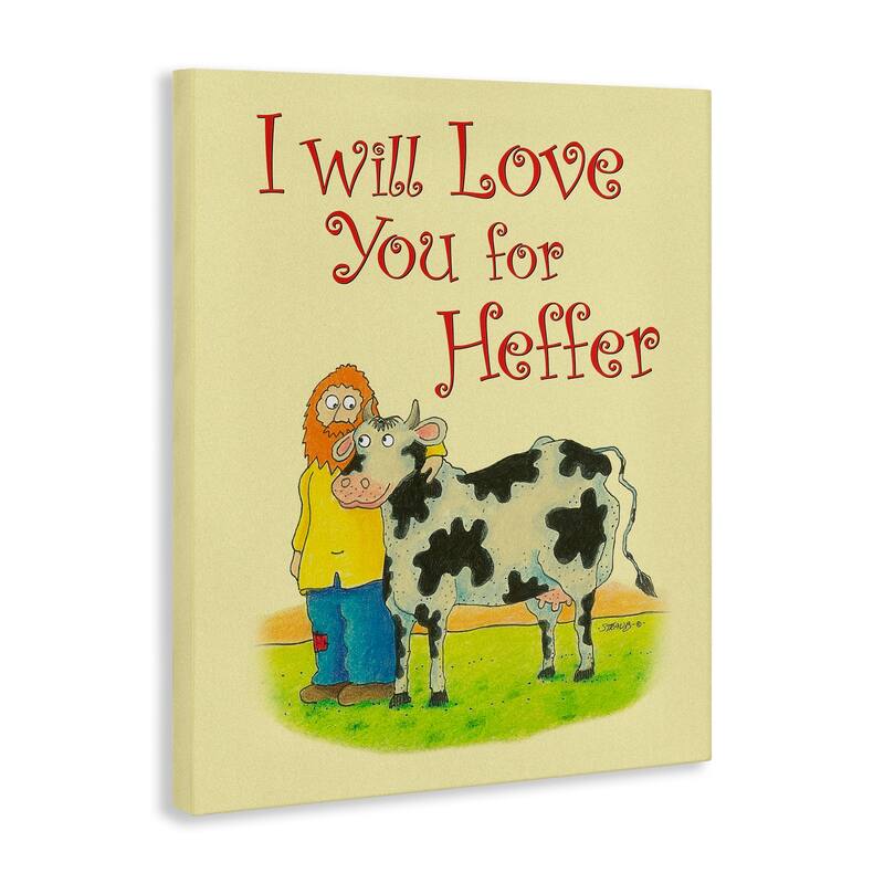 Stupell Love You For Heffer Canvas Wall Art Design By Roger Straub