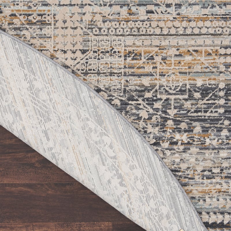 Nourison Nyle Indoor only Grey Geometric Area Rug