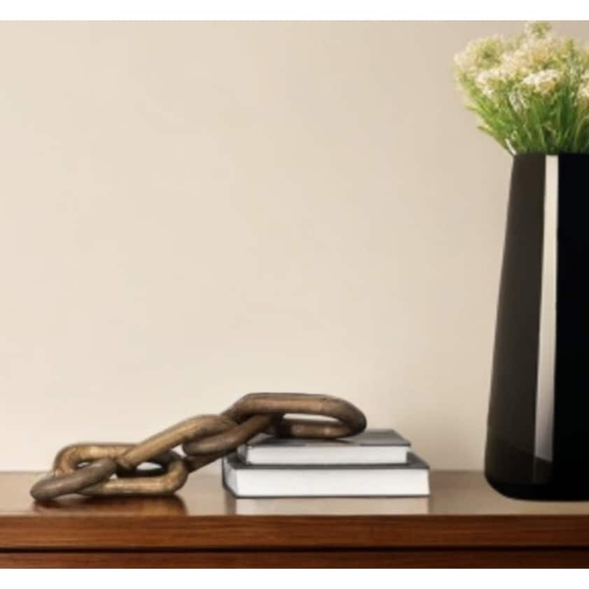 HomeRoots Brown Wooden Chain Link Decor Piece - 5' X '5' X '29