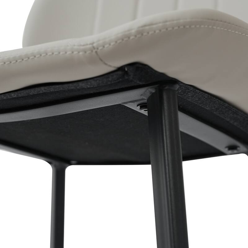 Modern Dining Chair Living Room Black Metal Leg Dining Chair, 4pcs