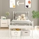 preview thumbnail 2 of 10, Yoneston Easy-to-assemble Metal Twin Platform Bed Frame with Under-bed Storage