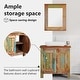 preview thumbnail 7 of 8, vidaXL Bathroom Vanity Cabinet with Mirror, Reclaimed Solid Wood