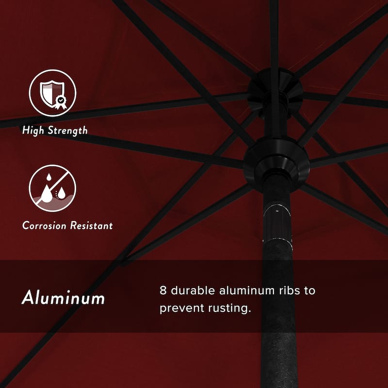 California Umbrella 9-Foot Black Aluminum Market Umbrella