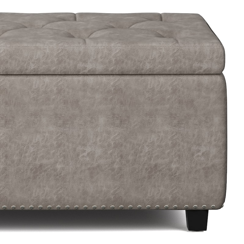 WYNDENHALL Springfield 48 inch Wide Rectangle Storage Ottoman