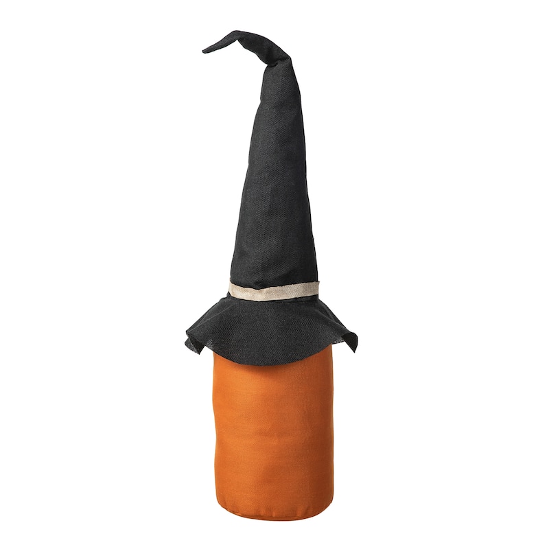 Glitzhome 24"H Halloween Linen Jack-O-Lantern Doorstop Porch Decor
