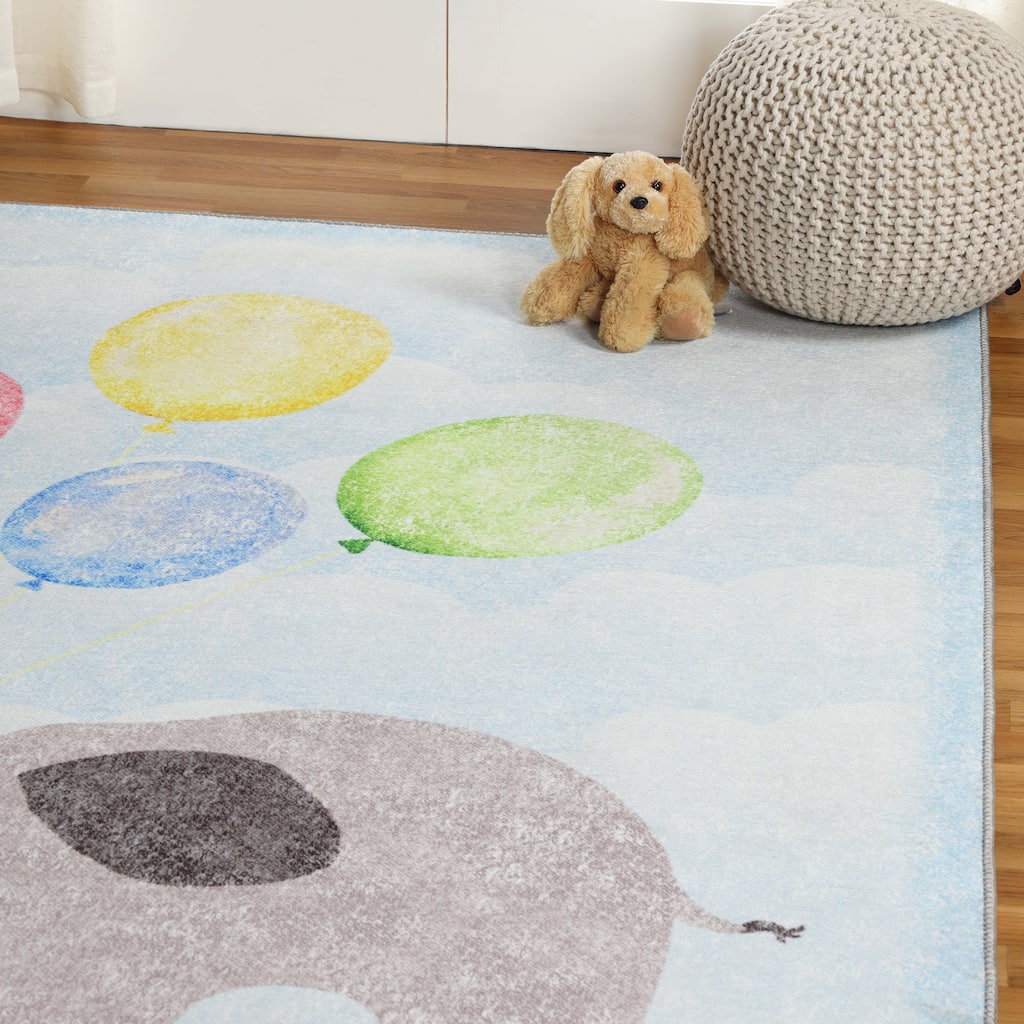 Superior Nursery Polyester Indoor Anti-Skid Kids' Area Rug