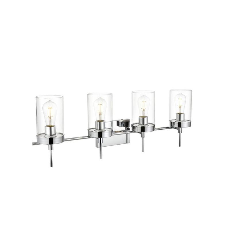 Bento 1 Light Black and Clear Bath Sconce