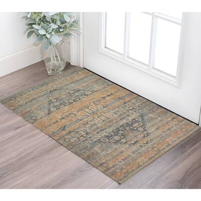 HomeRoots Oriental Transitional Rectangle Area Rug