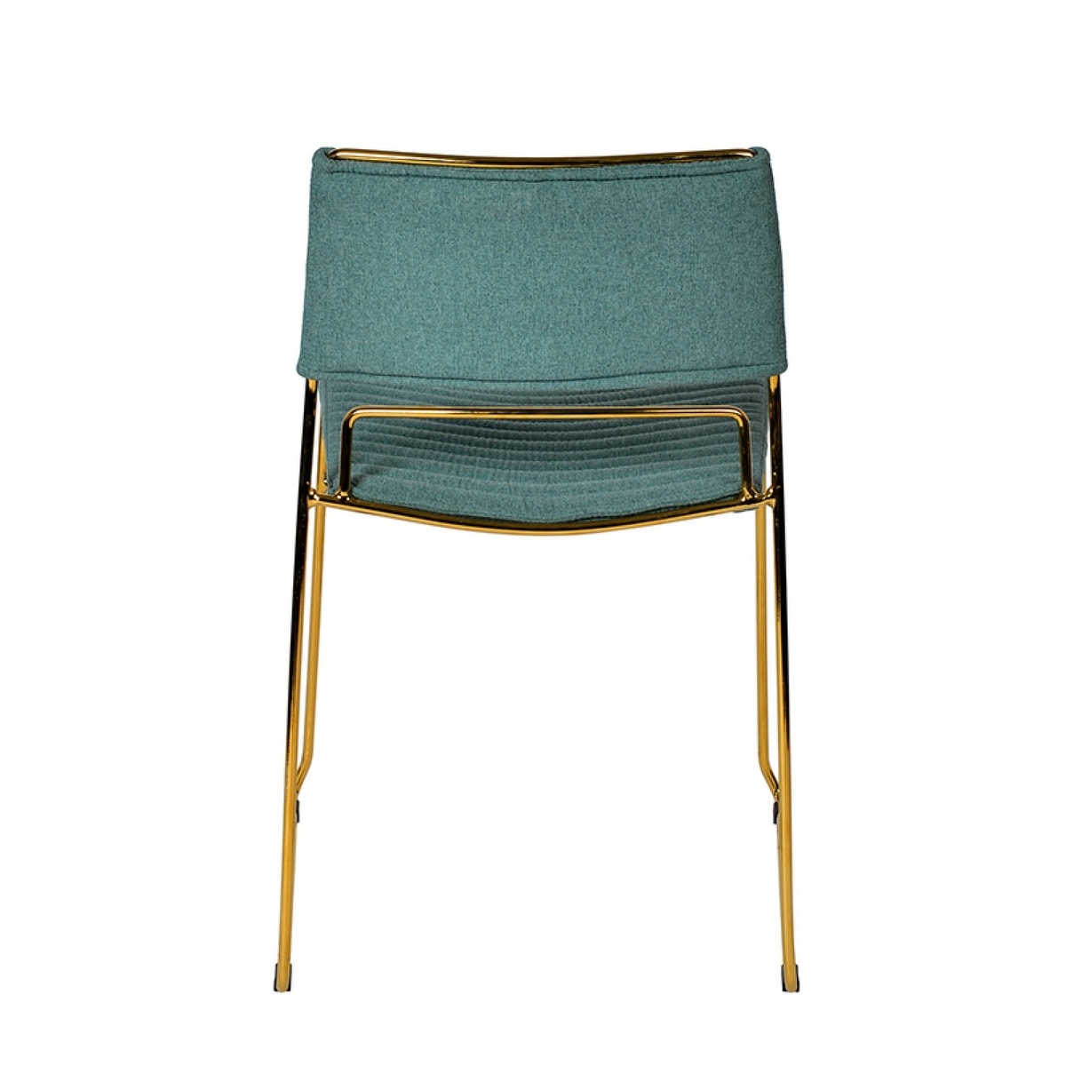 Modrest Swain Modern Green Fabric Gold Dining Chair Set Of 2 Overstock 28917362