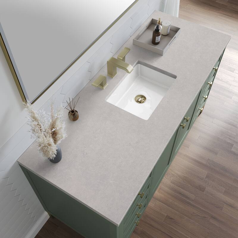 James Martin Vanities Chicago 60" Single Vanity, Smokey Celadon