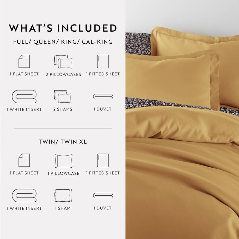 8pc Solid Duvet Bundle