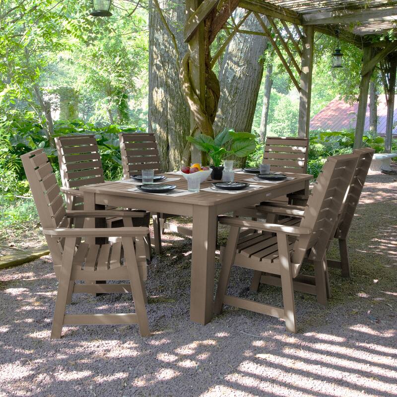Weatherly 7-piece Outdoor Dining Set - 42" x 72" Table, Dining-height