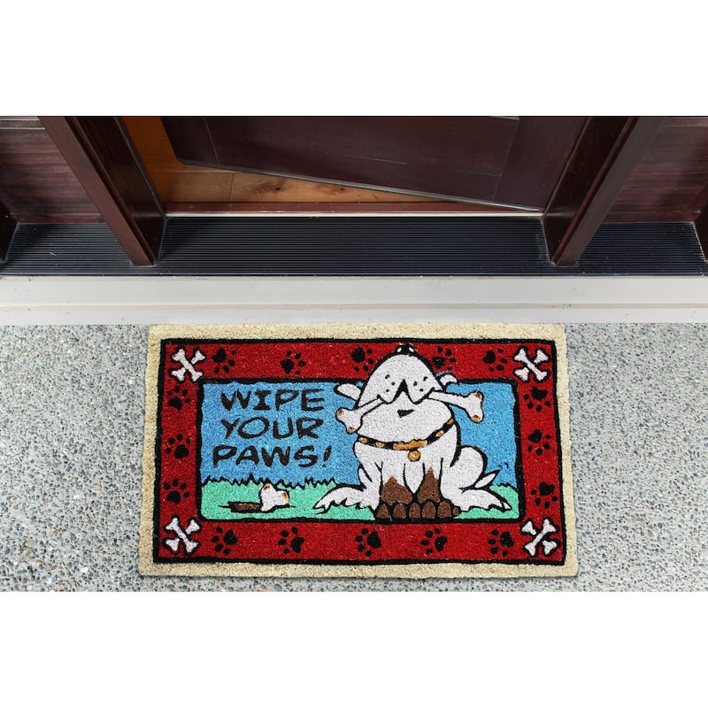 J&M Tuffridge Wipe Your Paws Rubber Coir 18x30