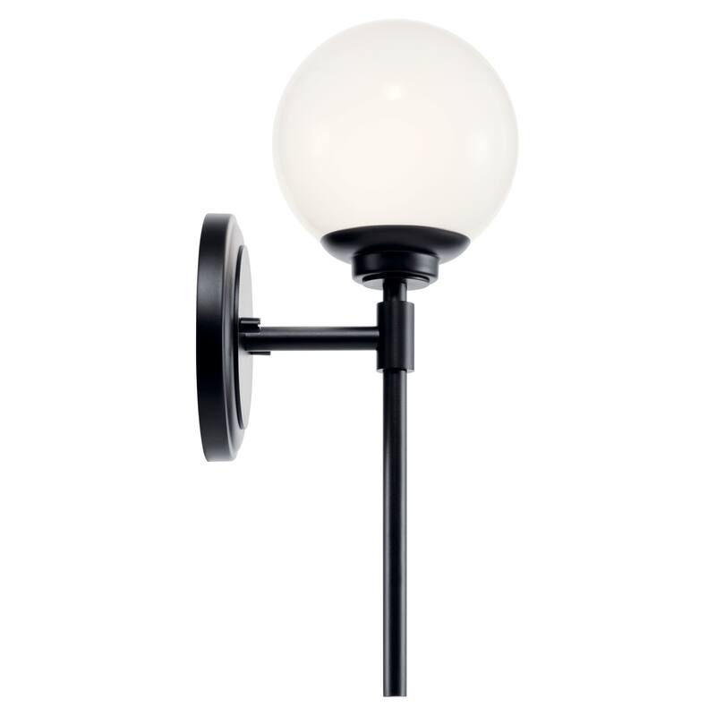 Benno 1-Light Wall Sconce with Opal Glass Shade