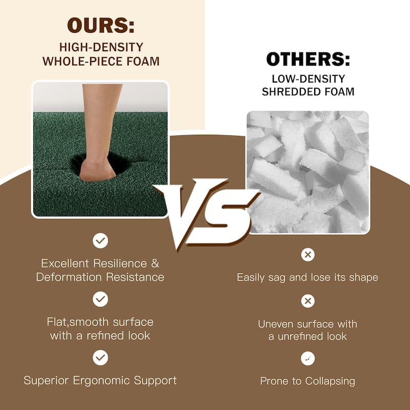 Convertible Floor Sofa with Teddy Fabric, Twin Mattress & No Assembly