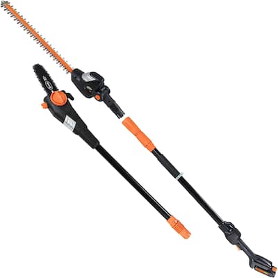 8.5 ft. 20-Volt 2-in-1 Electric Cordless Pole Saw/Pole Hedge Trimmer - N/A