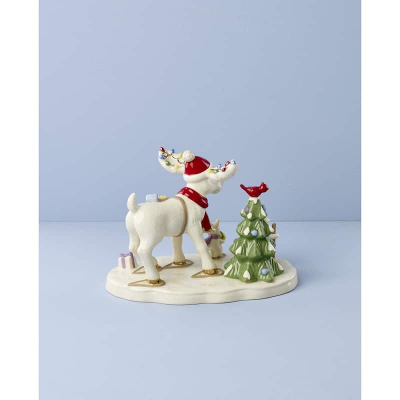 Lenox Marcel the Moose Delivering Gifts Figurine