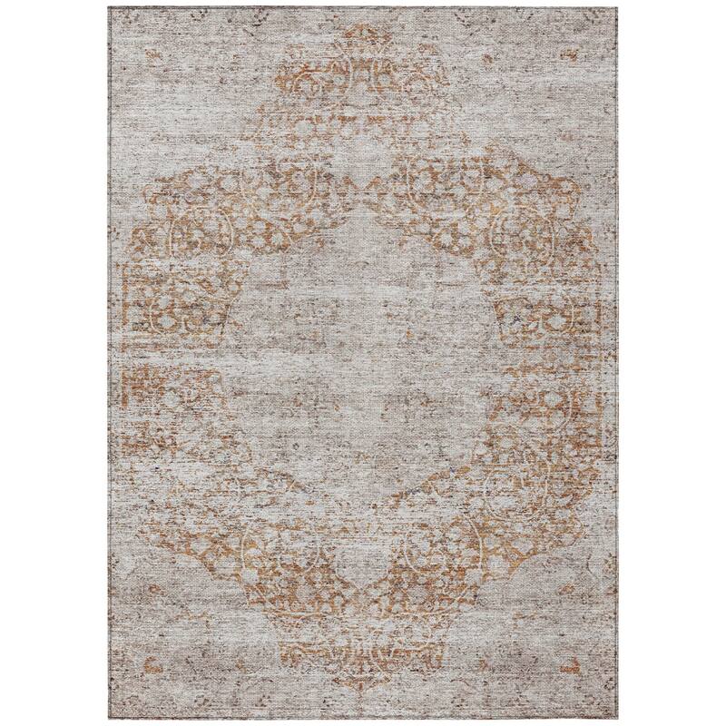 HomeRoots Oriental Traditional Rectangle Outdoor Rug