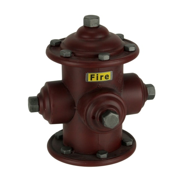 9 Inch Red Metal Vintage Fire Hydrant Replica Coin Piggy Bank Tabletop Sculpture. Opens flyout.