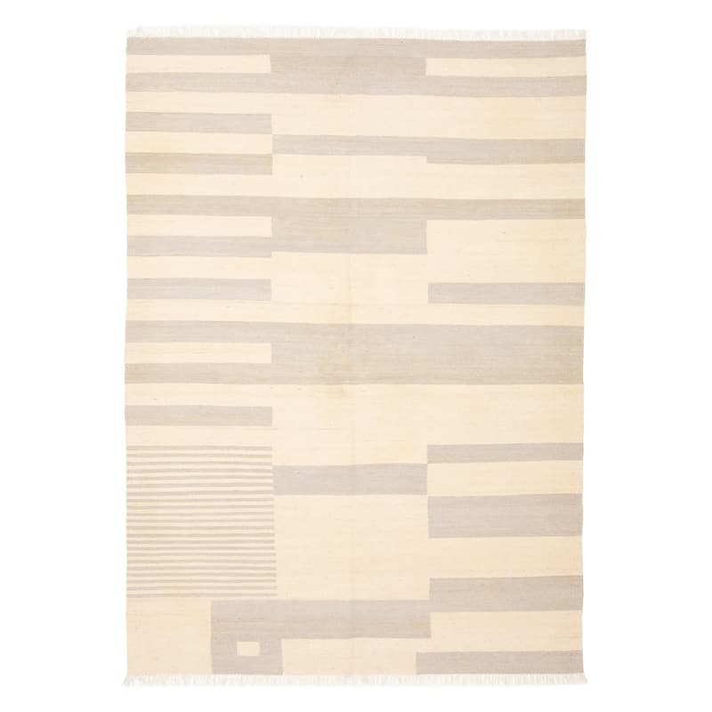 Ankara FW Cream Kilim 5'8" x 8'0" - 5'8 x 8'0 - Cream - 5'8 x 8'0