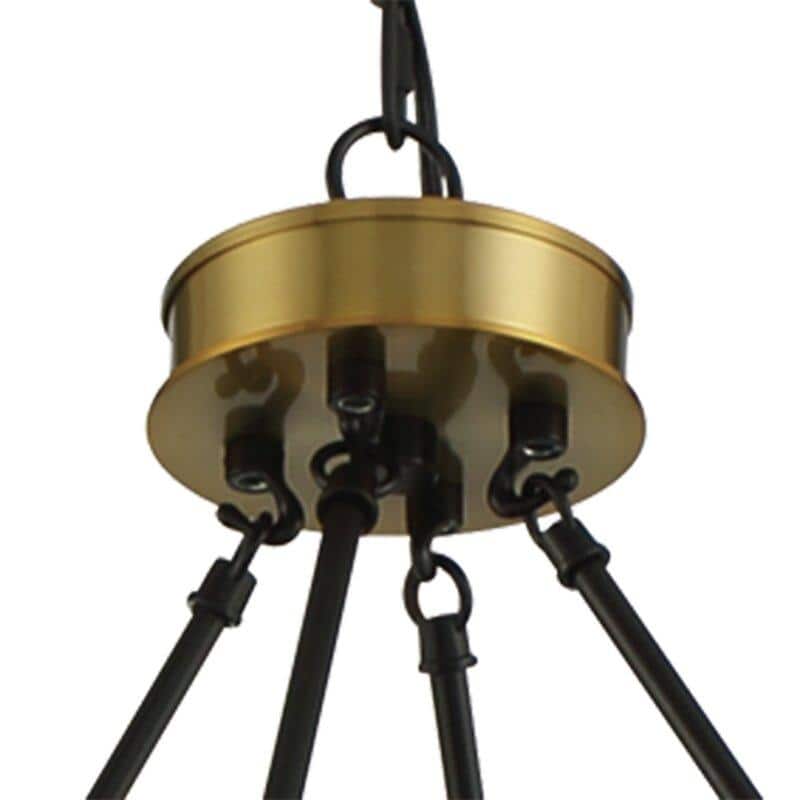 Acroma 12-light 40In Modern Farmhouse Wagon Wheel Chandelier Black/ Gold Candle Lighting - 40'' D