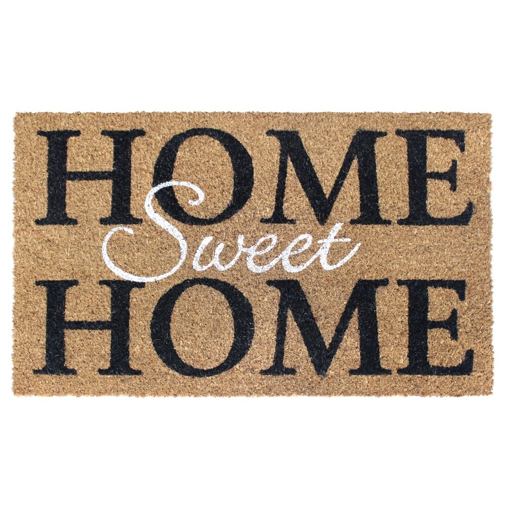 Porch & den Homestead Loving Family Home Gray/White Coir Doormat - 20 x 31