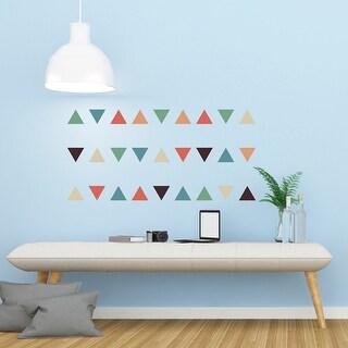 Walplus Colorful Triangles Wall Sticker Home Decor Minimalist Decal