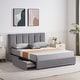 preview thumbnail 38 of 123, Javlergo Bed Frame with Storage Drawers Upholstered Platform Bed Frame with Adjustable Headboard