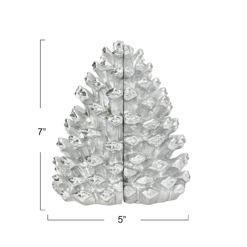 Pinecone Shaped Resin Bookends (Set of 2 Pieces)