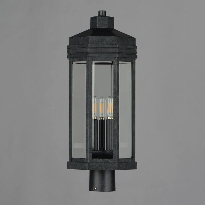 Maxim 30220CL Wright 3 Light 24" Tall Post Light