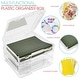 preview thumbnail 5 of 5, Sorbus Set of 3 Wide Hanging File Organizer Bin, Interior 10"x12" Clear Plastic Stackable for Document Storage