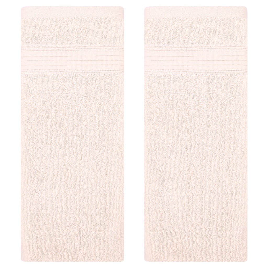 Solid Striped Hand Towel Set 13" x 29" Cotton Soft Absorbent Towels for Bath, Hotel, Spa