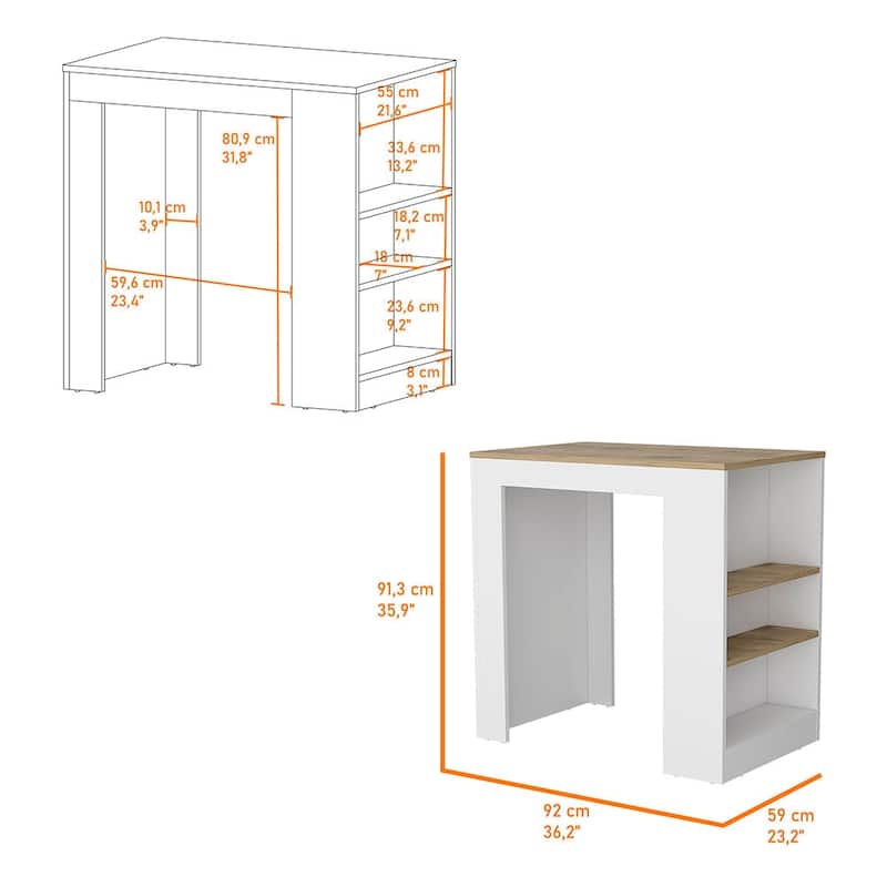 Kitchen Island with Storage Base