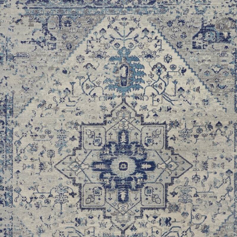 HomeRootsFloral Medallion Transitional Rectangle Area Rug - 120' X '84' X '0.5