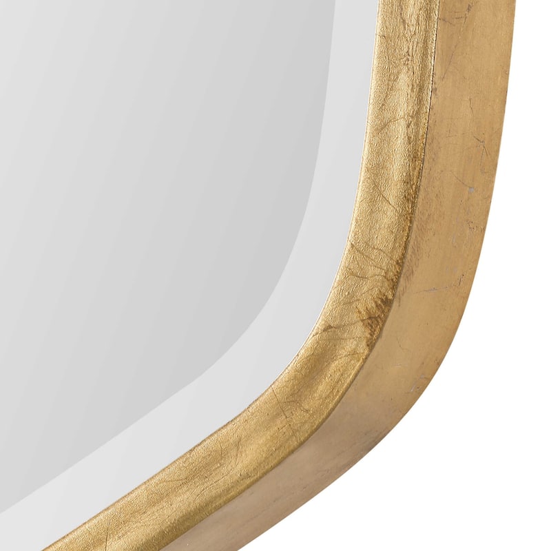 Uttermost Duronia 36" X 22" Contemporary Gold Vanity Bath Wall Mirror