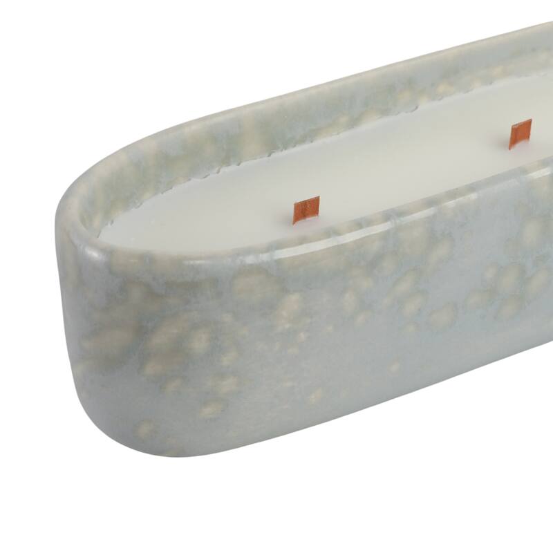 Pottery Wicks Decorative Indoor Candle for Home Decor - 14" Blue - 13.5"