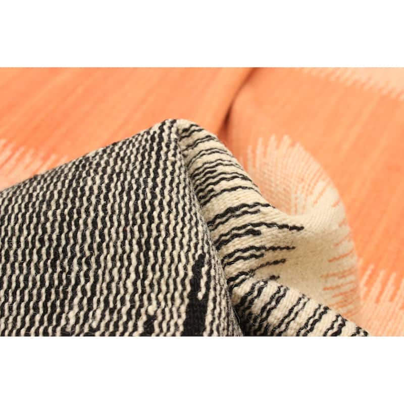 ECARPETGALLERY Flat-Weave Ankara FW Cream Wool Kilim - 5'1 x 7'6