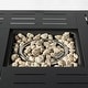 preview thumbnail 6 of 5, GDFStudio - Niles Black Steel 34-Inch Outdoor Propane Fire Pit Table with Adjustable Flame and Lava Rocks