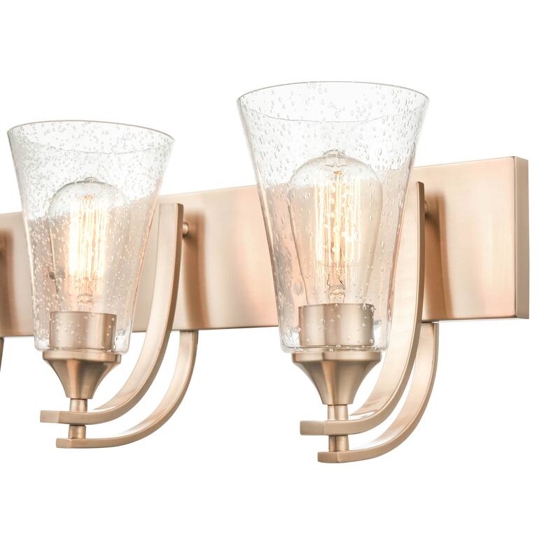 Millennium Lighting Natalie 3 Light Bathroom Vanity Fixture with Clear Seeded Glass Shades