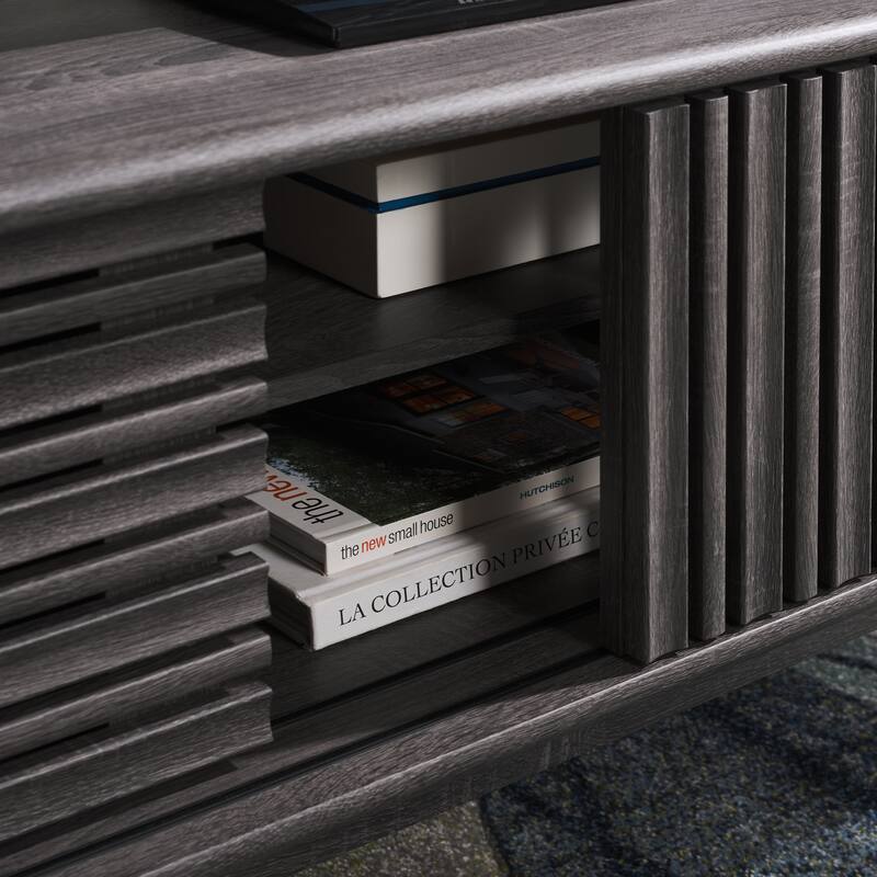 SAFAVIEH Home Esma 3 Door Media Stand. - 59Wx15Dx21H