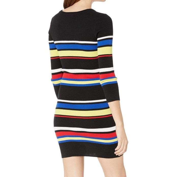 black and yellow striped dress