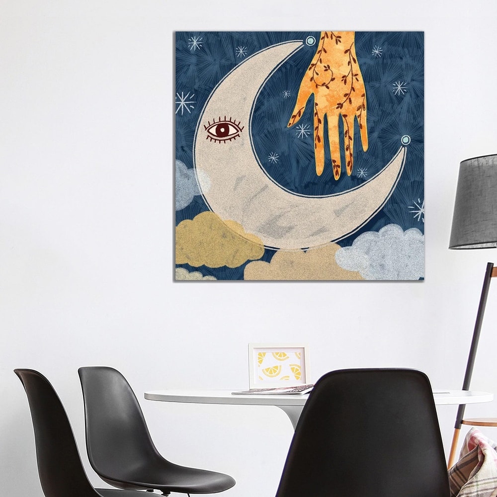 iCanvas "Vintage Moon" by Olivia Burki Canvas Print