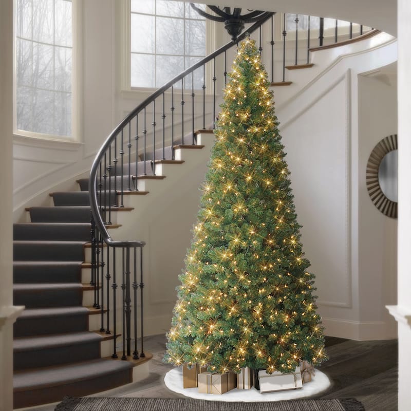 Puleo International 9 ft. Pre-lit Virginia Pine Tree - 9 Foot