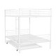 preview thumbnail 8 of 7, Industrial Modern Full Over Full Metal Bunk Bed with Trundle, White