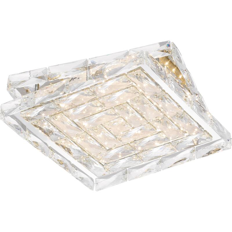 Milania Integrated LED Polished Chrome Flush Mount Light