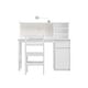 preview thumbnail 12 of 17, Solid Pine Wood Kids Study Desk with Storage Shelves & USB Clip Lamp, White Children Writing Desk for Bedroom or Playroom
