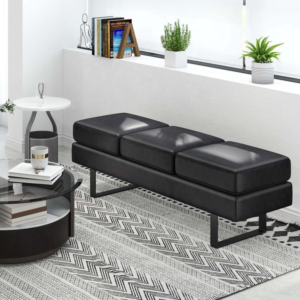 Costway Waiting Room Bench Seating with Metal Frame Leg