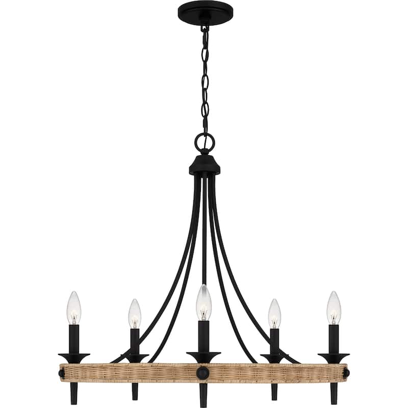 Catania 5-Light Matte Black Chandelier
