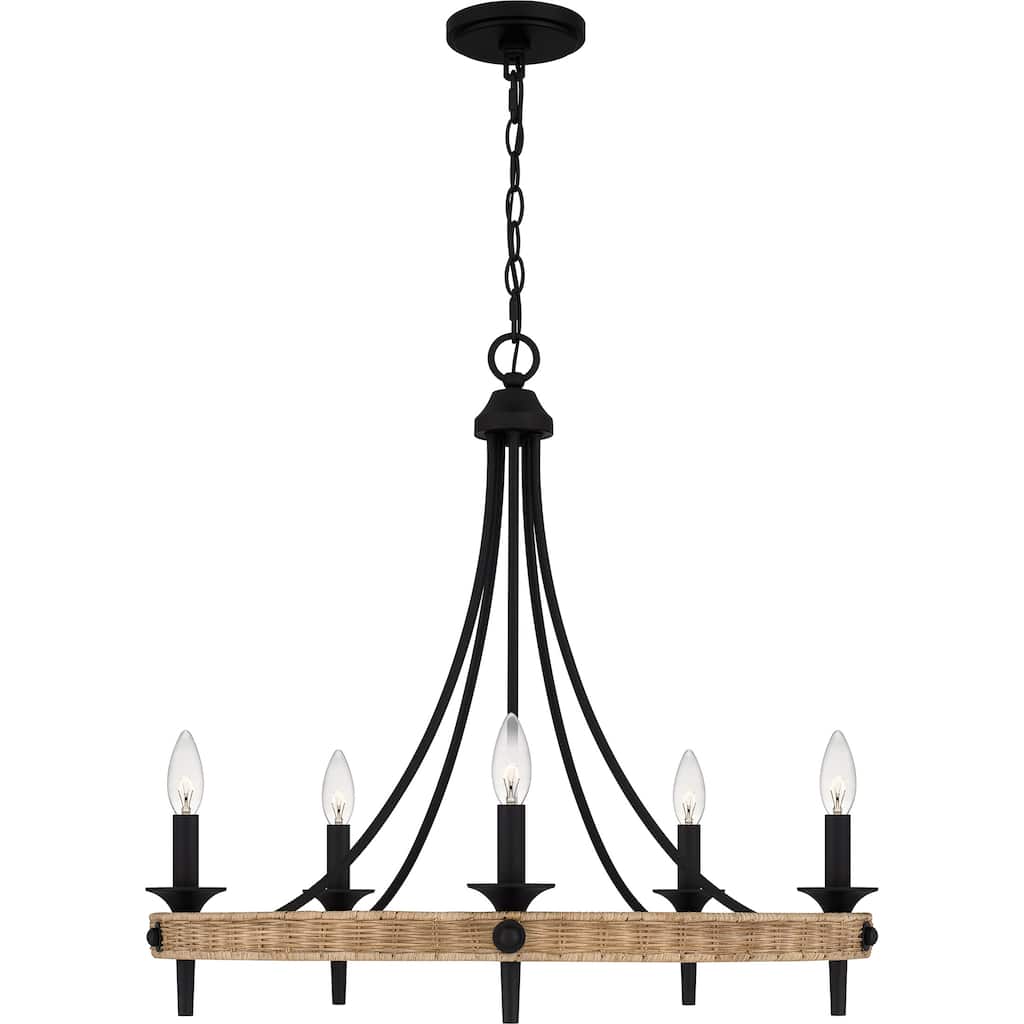Catania 5-Light Matte Black Chandelier