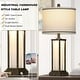 preview thumbnail 16 of 21, 27” Tall Vintage USB Table Lamp Set with Nightlight, Bulb Included (Set of 2) - 12.5'' x 12.5'' x 27''